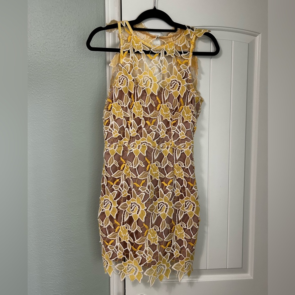 NBD Harriet Floral Lace Mini Dress